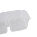 Bandeja de gaveta de recipientes para refrigerador de 3 compartimento transparente